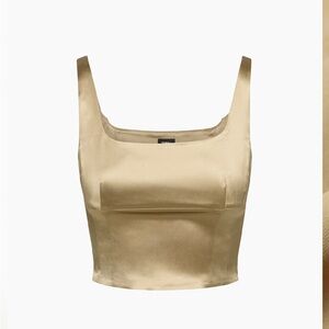 Aritzia Gold Crop Top